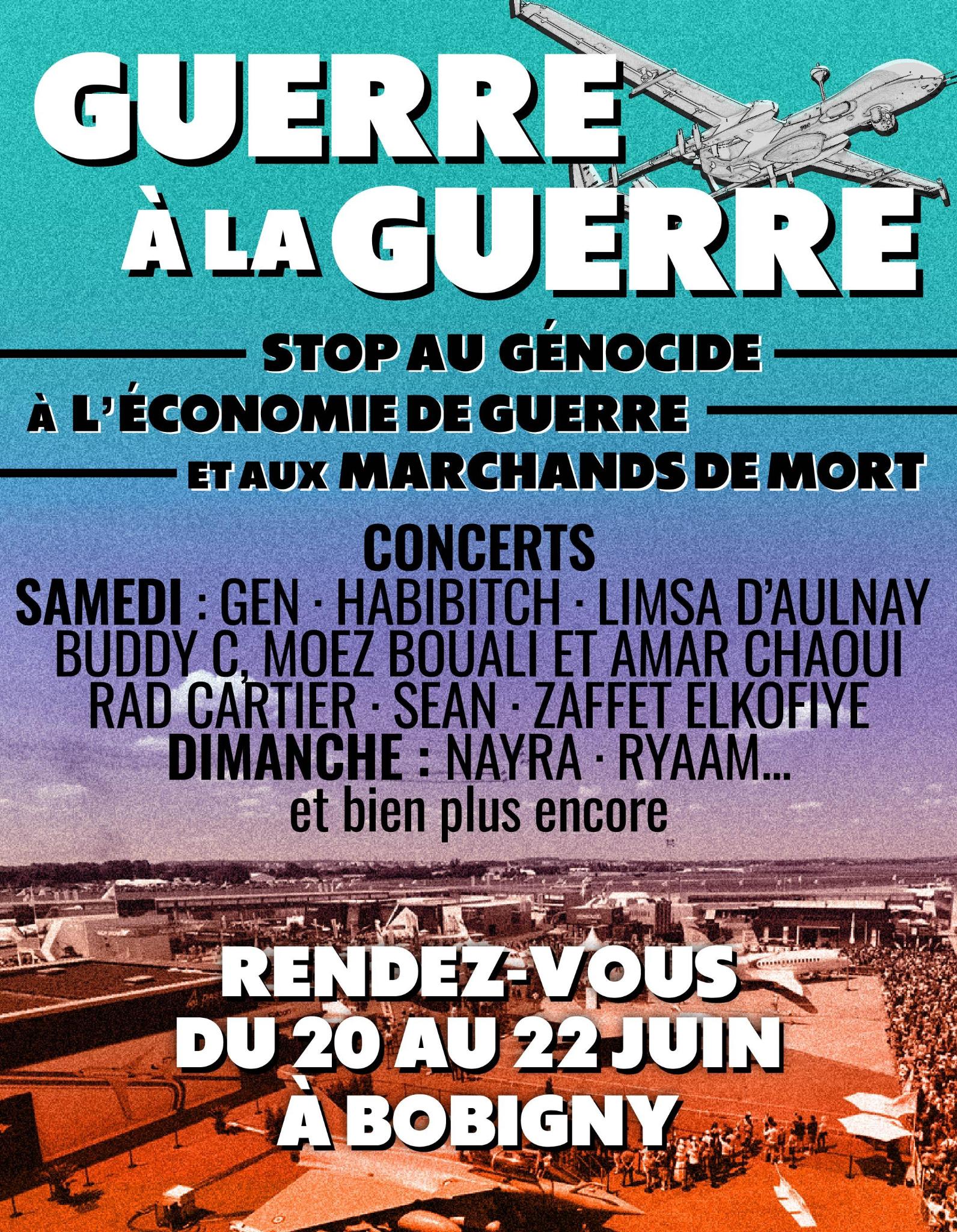 Samedi : Gen · Habibitch · Limsa D'Aulnay · Buddy C, Moez Bouali et Amat Chaoui · Rad Cartier · Sean · Zafret ElKofiye Dimanche : Nayra · Ryaam