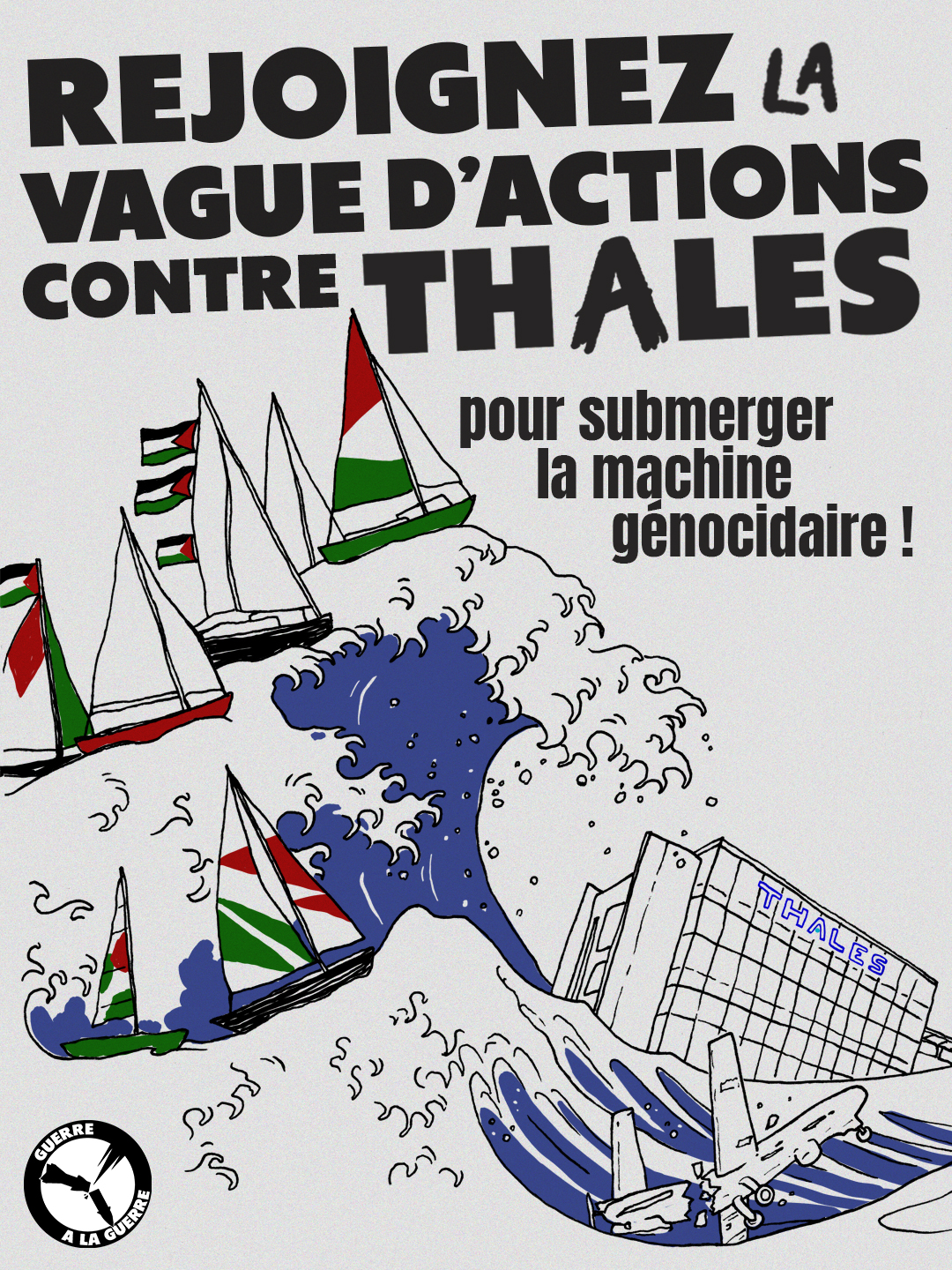 la vague d’actions contre Thales est lancée !